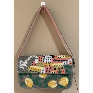 Viral America and Beyond Beaded Bag lemons Amalfi Italy Scene NWT